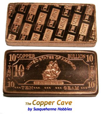 CMC 10 Gram Copper Bar - Ironsides Ship