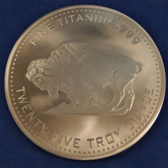 CMC 25 Troy Ounce Titanium Round - Buffalo