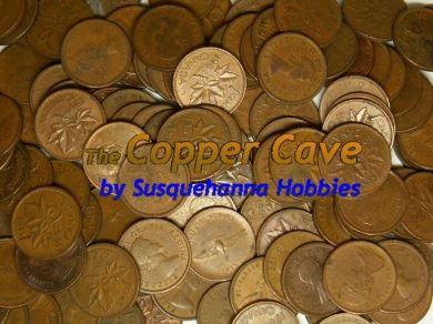 Circulated Mix 98% Copper Canadian Pennies (1 Pound Bag)