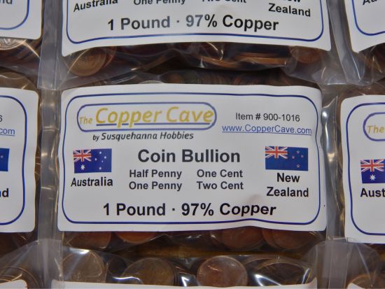 Circulated Mix 97% Copper Australia & New Zealand Coins (1 Pound Bag)