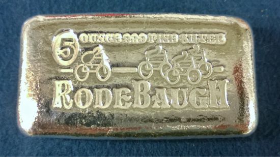 Rodebaugh Left Behind Series #1 "ByeCycle" 5 Troy Ounce Silver Ingot